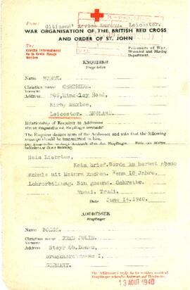 Gertrude an Julie (14.6.1940)