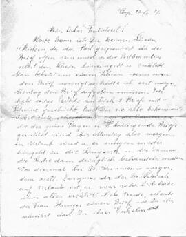 Brief aus Steyr (27.8.1939)