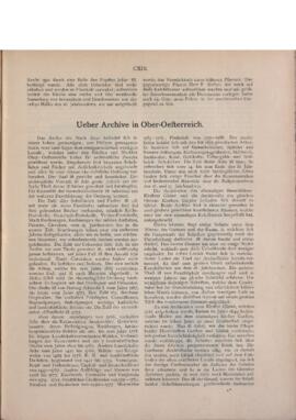 Czerny, Albin: Ueber Archive in Ober-Österreich, in: Mitteilungen der k.k. Zentral-Kommission 5 (...