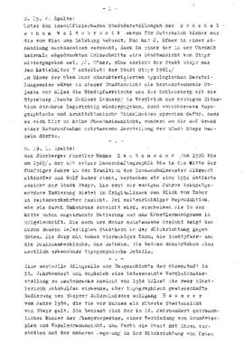 Manuskript über Steyrer Stadtansichten, o. J.