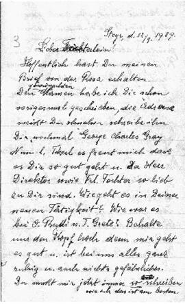 Brief aus Steyr (12.9.1939)