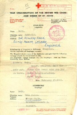 Gertrude an Julie (15.2.1941)