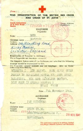 Gertrude an Julie (7.11.1941)