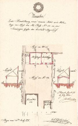 Sierninger Straße 32: Errichtung eines Holz- und Kohlelagers, Plan von Anton Schritipinser? (20.0...