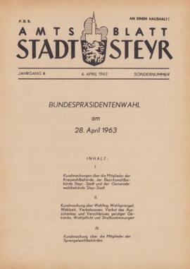 Amtsblatt Jg. 6/Sondernummer: April 1963