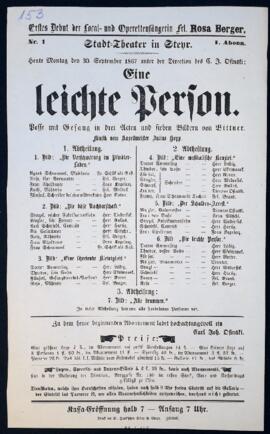 Eine leichte Person (30.9.1867)