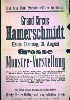 Grand Circus Hamerschmidt Grosse Monstre-Vorstellung (31.8.1897)