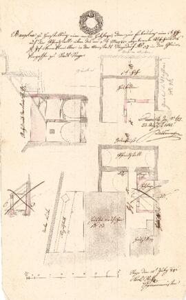 Gleinker Gasse 30: Umbau im Hofbereich Plan von Georg Stohl (01.07.1842)