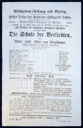 Die Schule der Verliebten (10.4.1860)