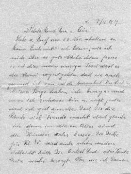 Brief aus Steyr (9.12.1939)