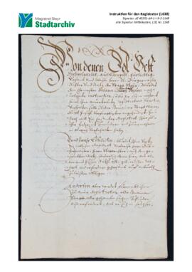 Instruktion für den Registrator (1638)
