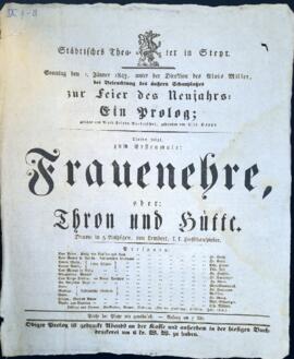 Frauenehre, oder Thron und Hütte (1.1.1843)