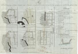 Zwischenbrücken 5: Abbruch des Steyrtores, Bestandsaufnahme vor Abbruch, Plan von Hueber (März 1829)
