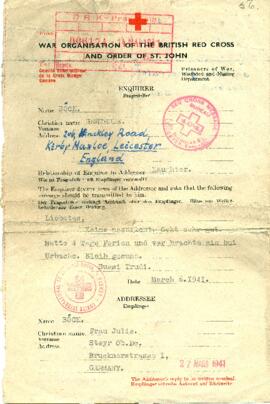 Gertrude an Julie (6.3.1941)