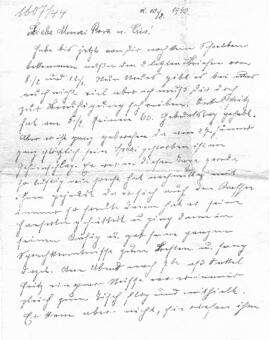 Brief aus Steyr (10.2.1940)