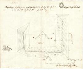 Fabrikstraße 3: Dachausmittlung nach Brand, Plan von Karl Stohl (15.05.1842)
