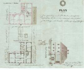Wieserfeldplatz 34: Aufstockung, Plan von Karl Hueber (20.03.1841)