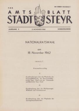 Amtsblatt Jg. 5/Sondernummer: November 1962