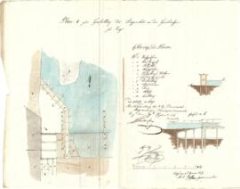 Plan I zur Herstellung der Reparatur an der Heindlwehre (8.1.1847)