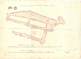 Situationsplan Anplanierung und Pflasterung im Stadtteil Wieserfeld (1847)