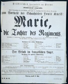 Marie, die Tochter des Regiments (10.2.1859)