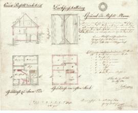 Fabrikstraße 16: Aufstockung, Plan von Georg Sacklehner (10.03.1842)
