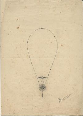 Entwurfzeichnung einer Kette mit Anhänger (1912)