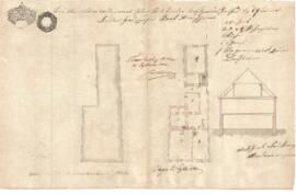 Sierninger Straße 40: Aufstockung des Haupgebäudes, Plan von Mathias Hinterberger (05.09.1842)
