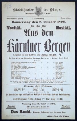 Aus den Kärntner Bergen (9.10.1896)