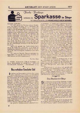 Ofner, Josef: Das Stadtarchiv Steyr, in: Amtsblatt Jänner 1970, S. 4-5.