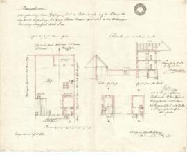 Mittere Gasse 3: zweigeschossiger Anbau, Holzlager und Abortbau, Plan von Wolfgang Schrattenholze...