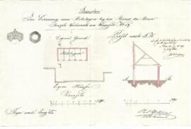 Wieserfeldplatz 24: Errichtung eines Nebengebäudes, Plan von Anton Schritpinter (17.06.1842)