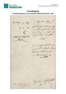 Redtenbacher Ferdinand und Maria Theresia Redtenbacher (1837)