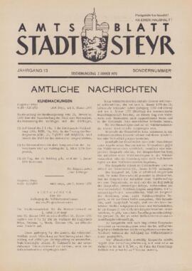 Amtsblatt Jg. 13/Sondernummer: Jänner 1970