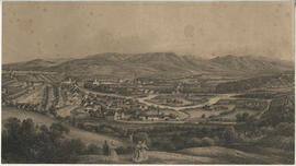 Blick vom Dachsberg auf den Wehrgraben (um 1835)