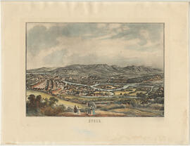 Blick vom Dachsberg auf den Wehrgraben (um 1835)