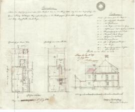 Mittere Gasse 18: Aufstockung nach Brand, Plan von Wolfgang Schrattenholzer (15.05.1842)