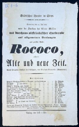 Rococo, oder Alte und neue Zeit (11.7.1841)