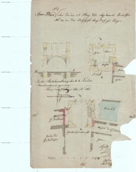 Sierninger Straße 34, 37: Abbruch des Frautores, Plan von Karl Stohl (1842)