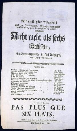 Nicht mehr als sechs Sch&uuml;sseln (o.J.)