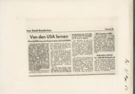 Artikel "Von den USA lernen. Menschenführung und Organisation sind vorbildlich", in: Kö...