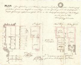 Wieserfeldplatz 42: Einreichplan, Umbau, Errichtung des Hofstöckls, Plan von Karl Hueber (15.02.1...