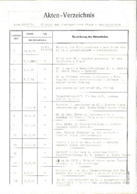 Führung des Stadtarchivs Steyr - Archivordnung (1974–2000)