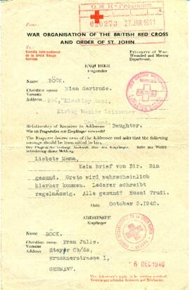Gertrude an Julie (3.10.1940)