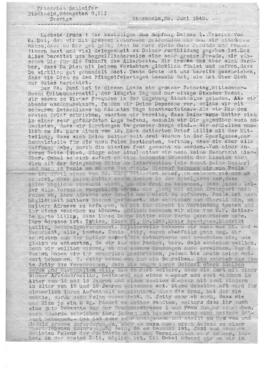 Brief von Friedrich Schleifer in Stockholm an Trude (28.6.1942)