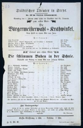 Bürgermeisterwahl in Krähwinkel (7.1.1860)