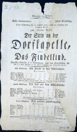 Der Stein an der Dorfkapelle, oder Das Findelkind (16.10.1851)