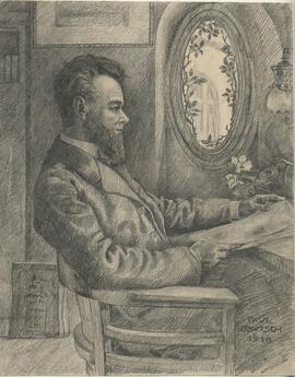 Michael Blümelhuber auf einer Skizze von Paul Deutsch (1919)