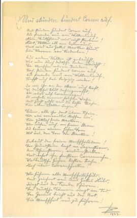 Michael Blümelhuber: &quot;Und stünden hundert Corsen auf&quot; (1923)