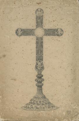 Entwurfzeichnung einer Reliquie "Brot und Wein" (1912)